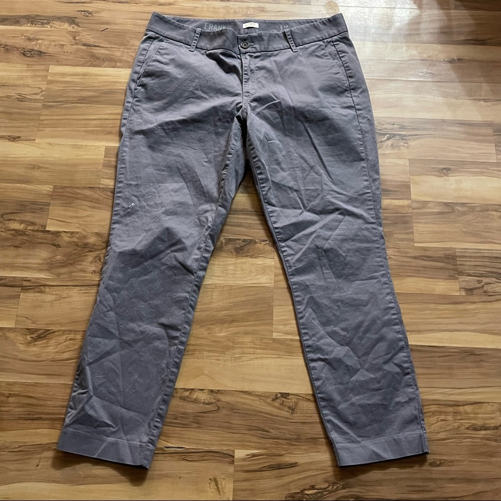 J Crew grey Frankie pants size 12